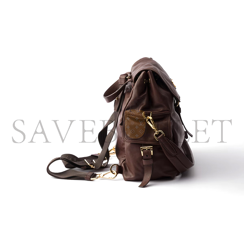 Pra*a explore medium nappa leather backpack 1bz080 (29*27*12.5cm)